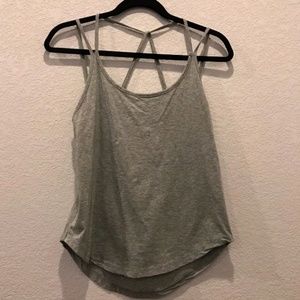 Free People heathered gray strappy tank